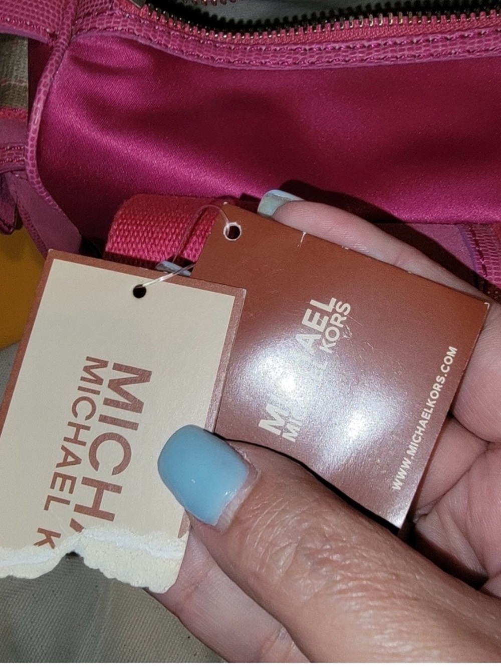 MICHAEL KORS LUXE SPORT SATCHEL/HANDBAG in beautiful BARBIE PINK Fuschia NWT - Picture 7 of 10